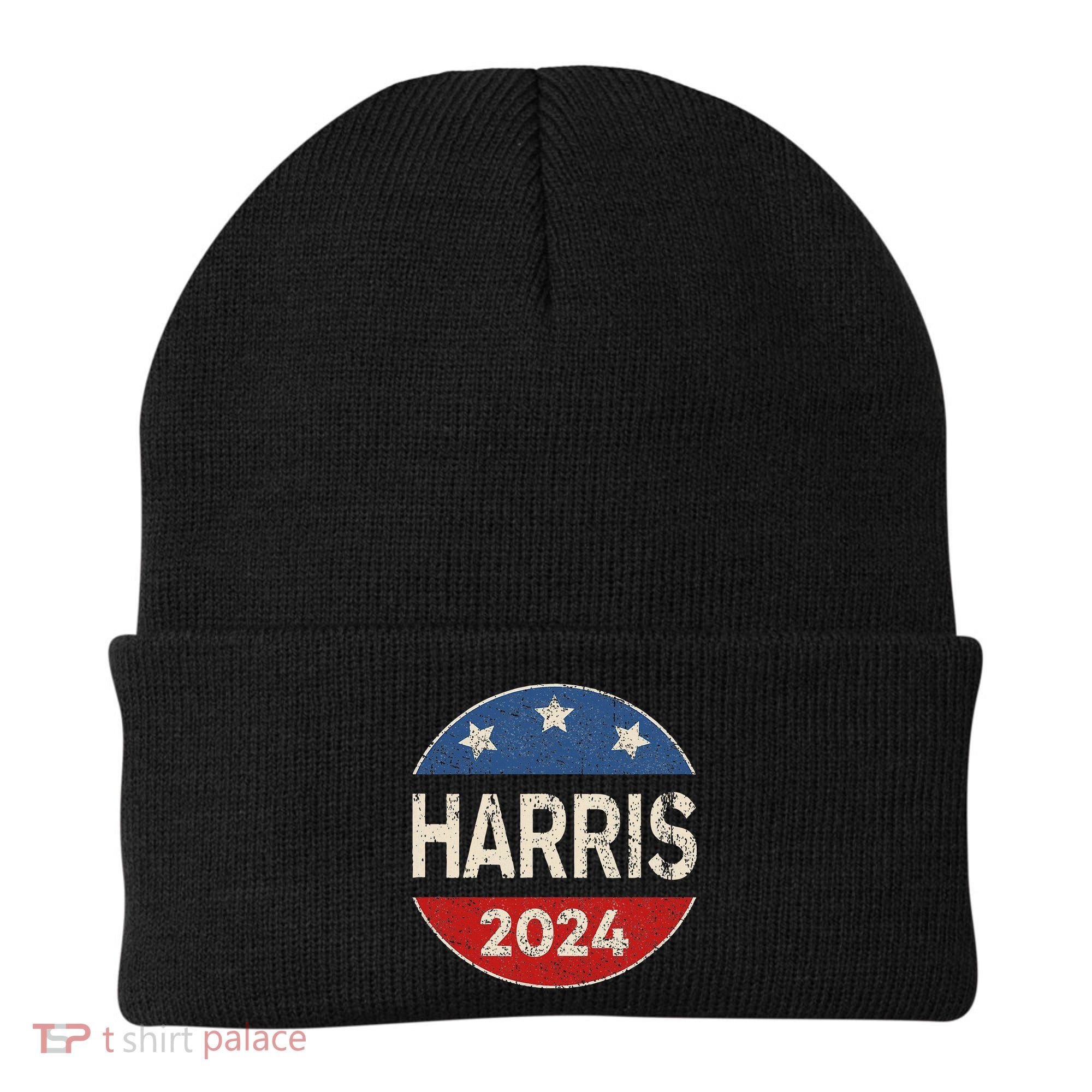 Kamala Harris 2024 For President Button Election Beanie