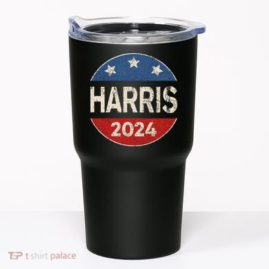 Kamala Harris 2024 For President Button Election Tumbler