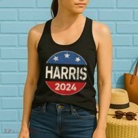 Kamala Harris 2024 For President Button Election Women's Tank Top thumb 2