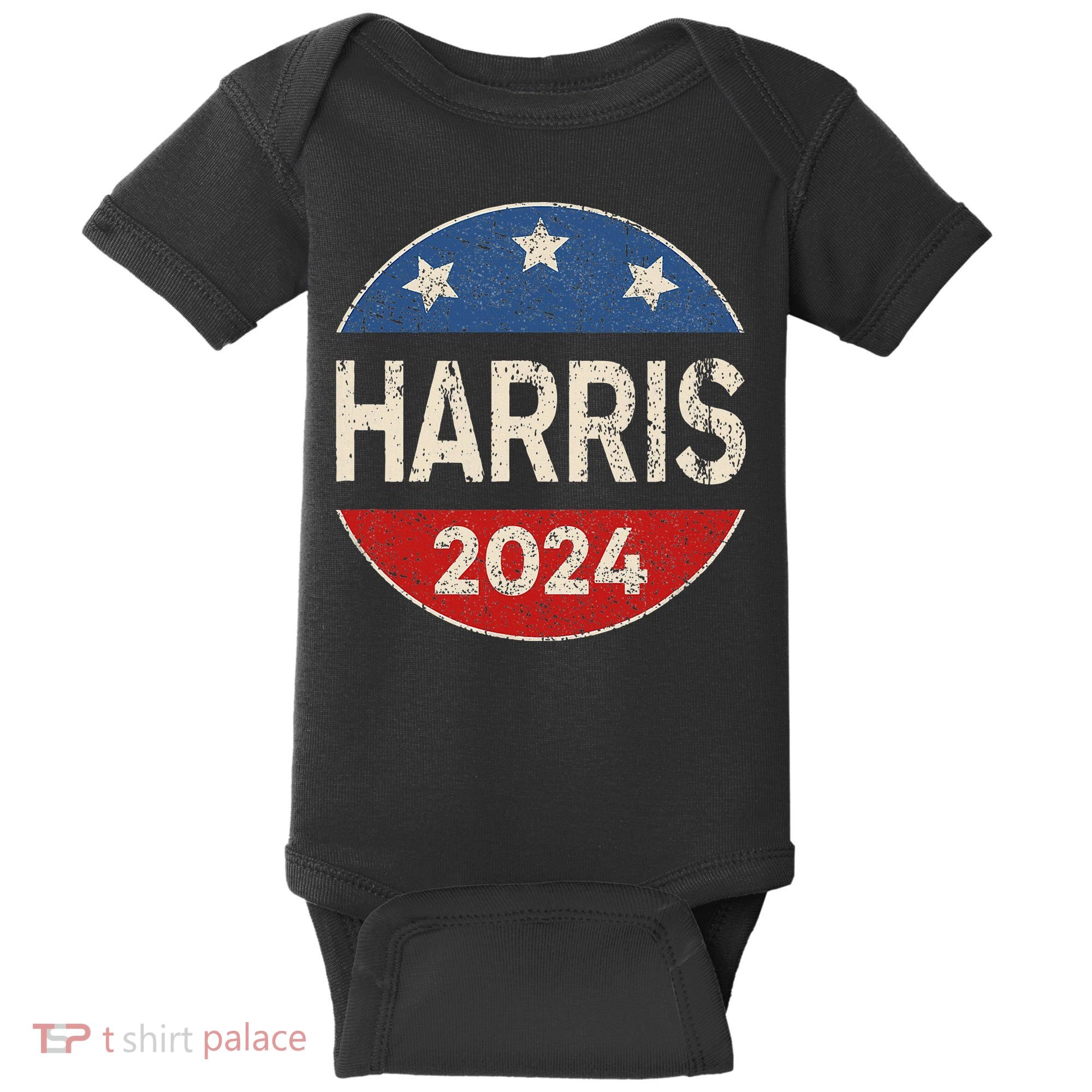 Kamala Harris 2024 For President Button Election Baby Bodysuit