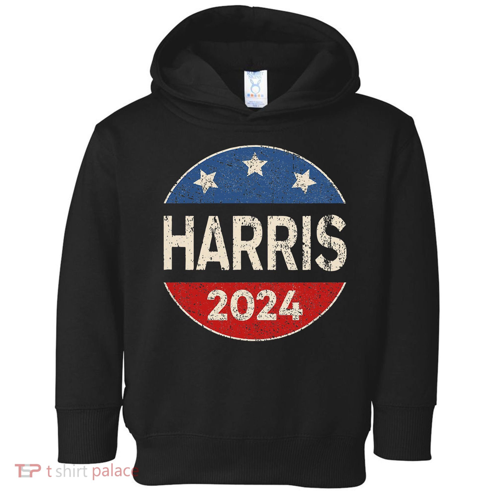 Kamala Harris 2024 For President Button Election Toddler Hoodie