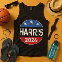 Kamala Harris 2024 For President Button Election Tank Top thumb 4