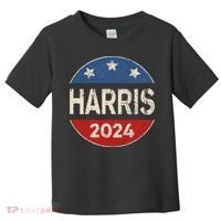 Kamala Harris 2024 For President Button Election Toddler T-Shirt thumb 0