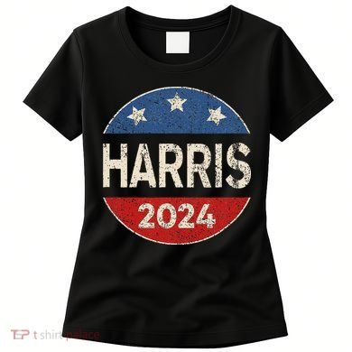 Kamala Harris 2024 For President Button Election Women's T-Shirt