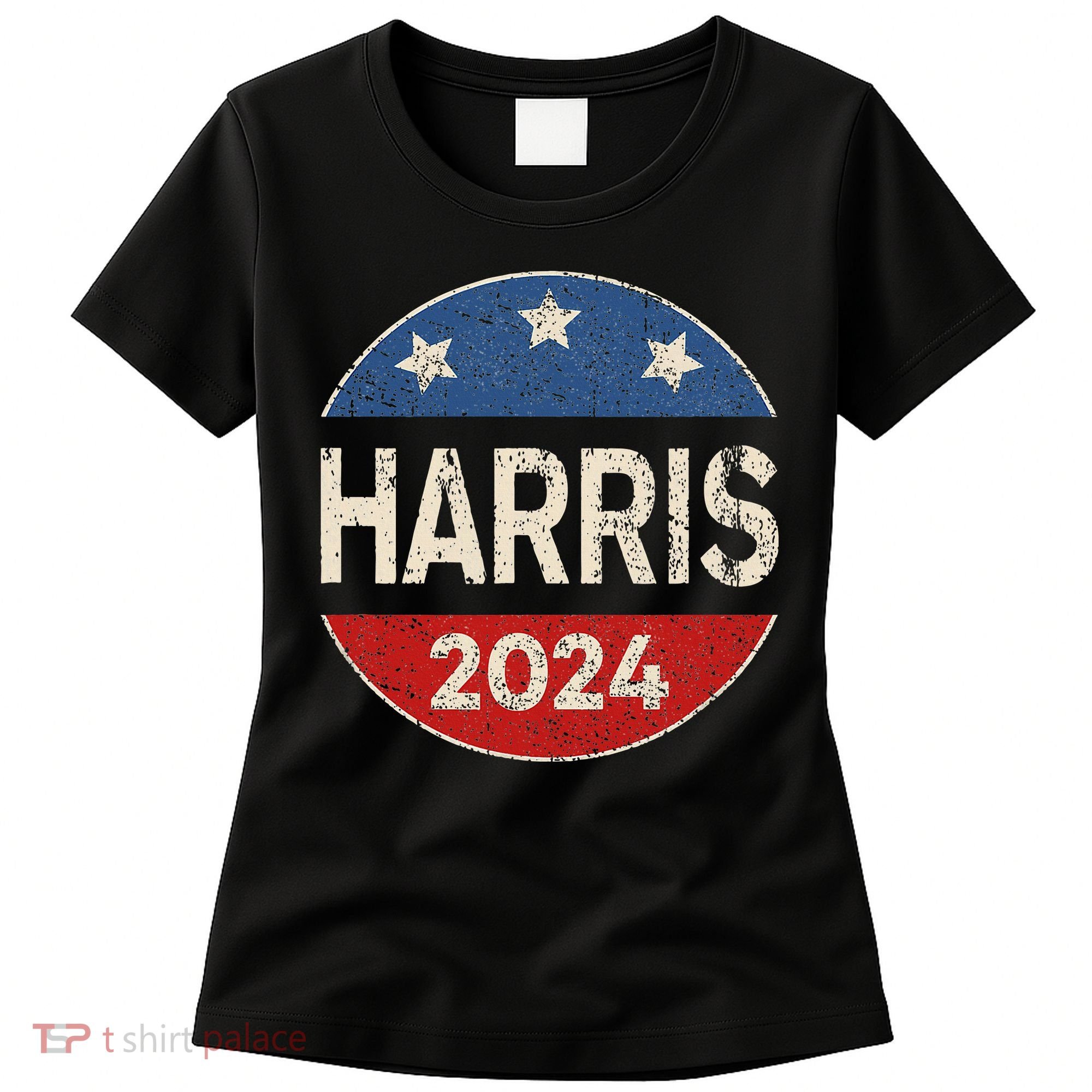 Kamala Harris 2024 For President Button Election Women's T-Shirt
