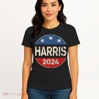 Kamala Harris 2024 For President Button Election Women's T-Shirt thumb 4