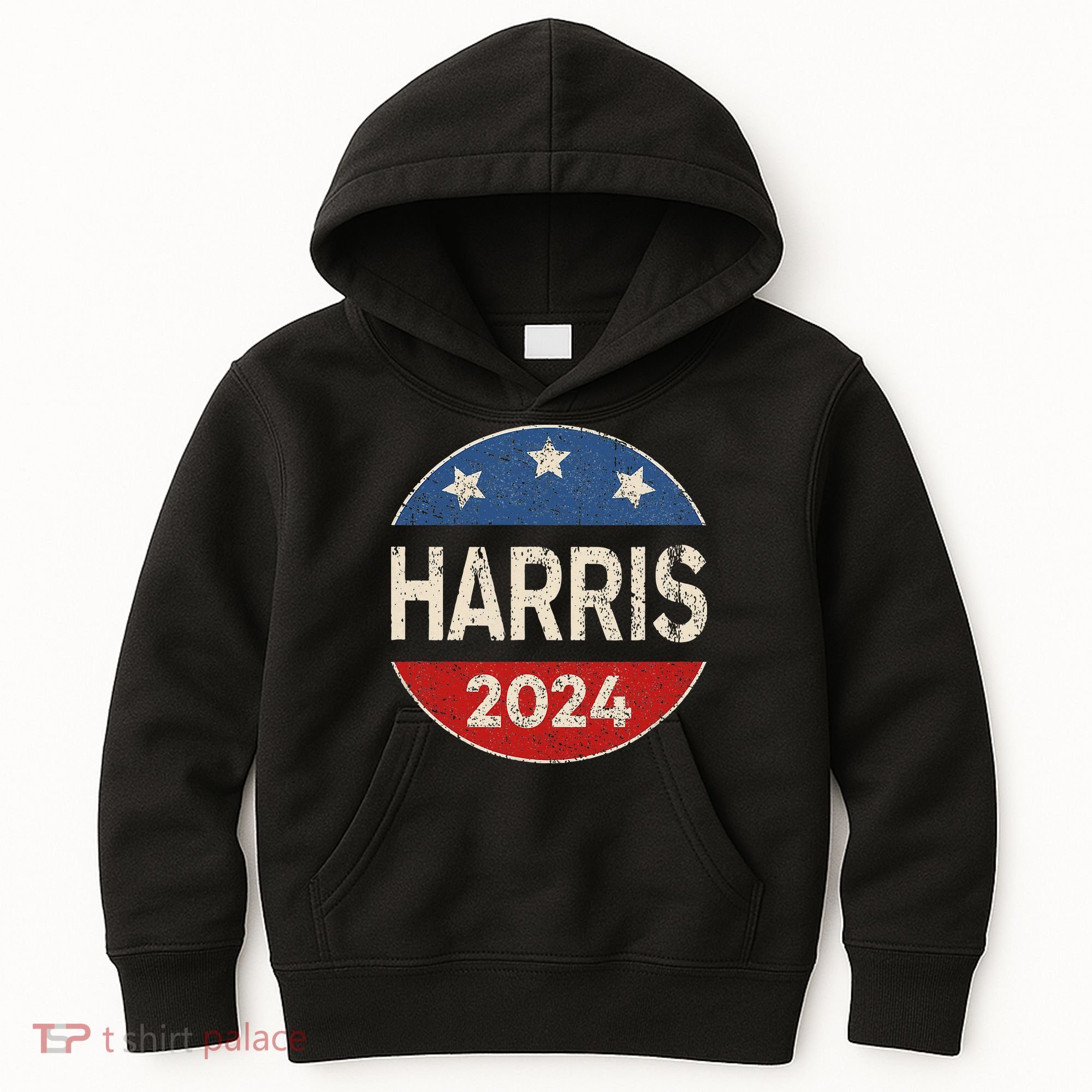 Kamala Harris 2024 For President Button Election Kids Hoodie