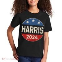 Kamala Harris 2024 For President Button Election Kids T-Shirt thumb 2