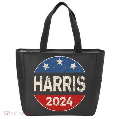 Kamala Harris 2024 For President Button Election Tote Bag
