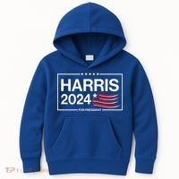 Kamala Harris 2024 For President Kids Hoodie thumb 0