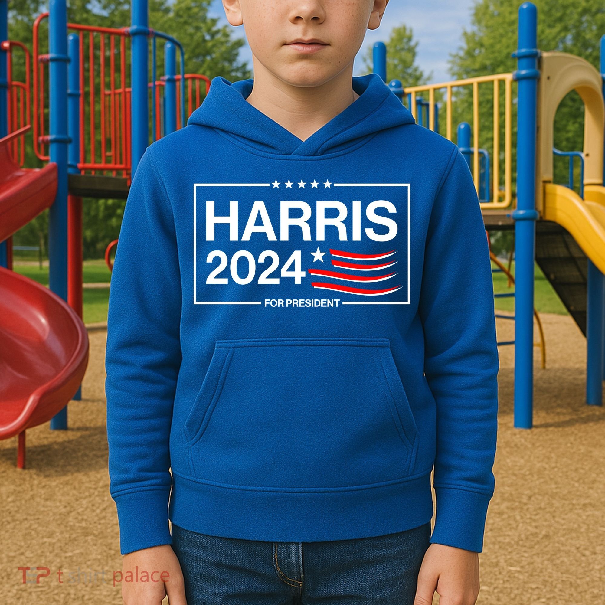 Kamala Harris 2024 For President Kids Hoodie