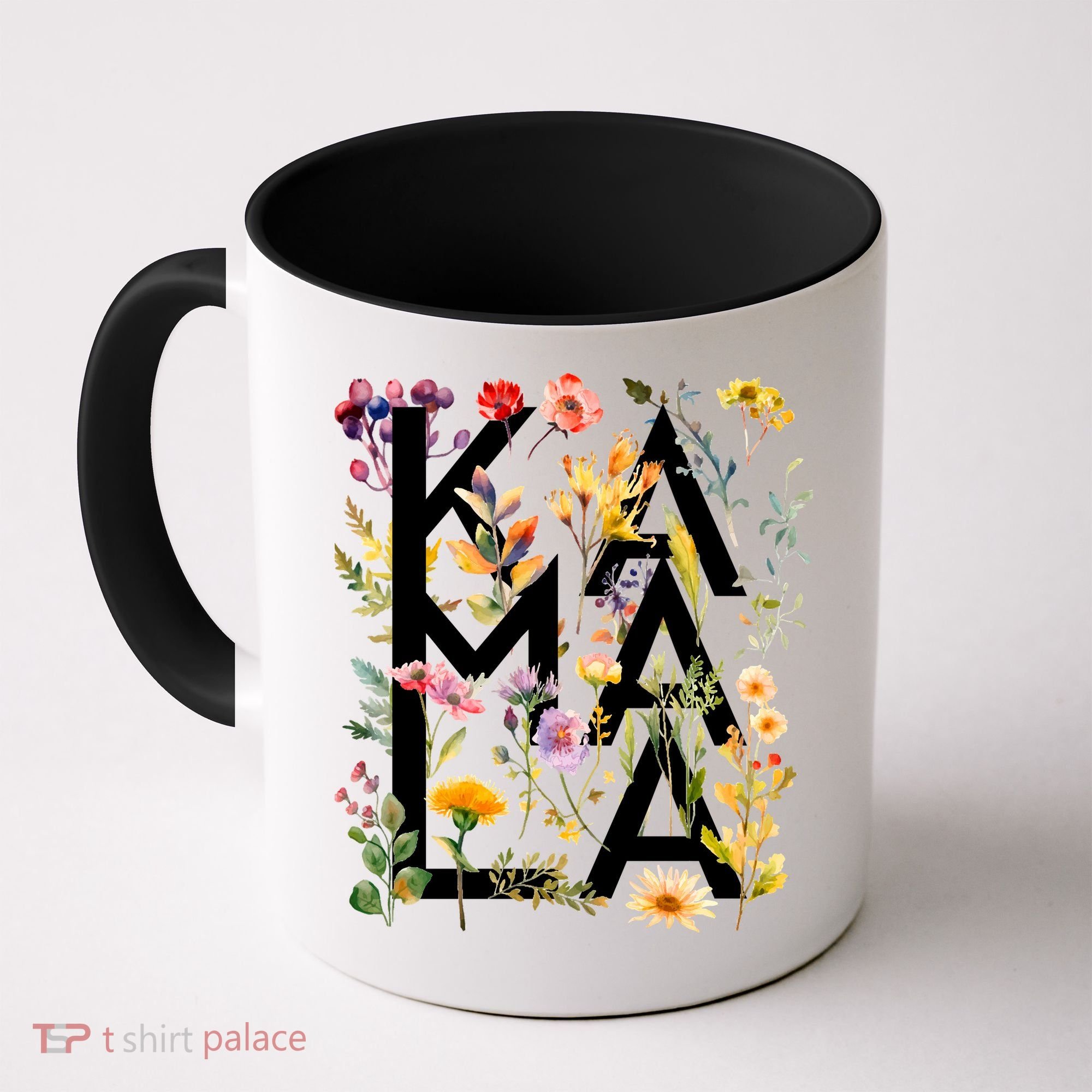 Kamala Harris 2024 Election Floral Flowers Coffee Mug