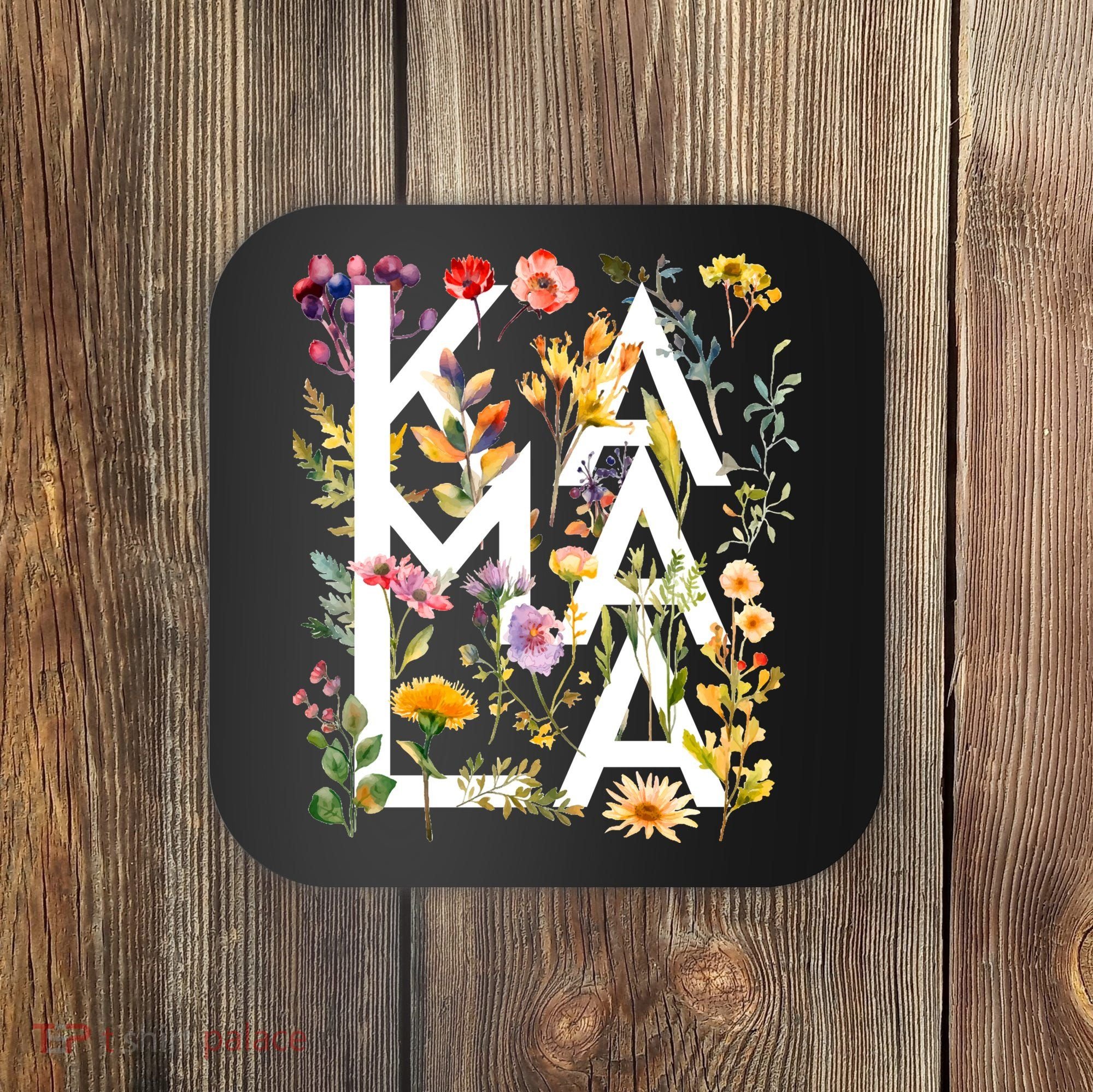 Kamala Harris 2024 Election Floral Flowers Coaster