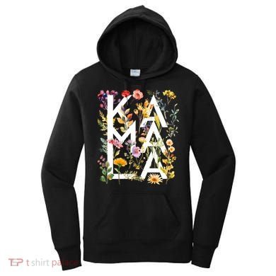 Kamala Harris 2024 Election Floral Flowers Women's Hoodie