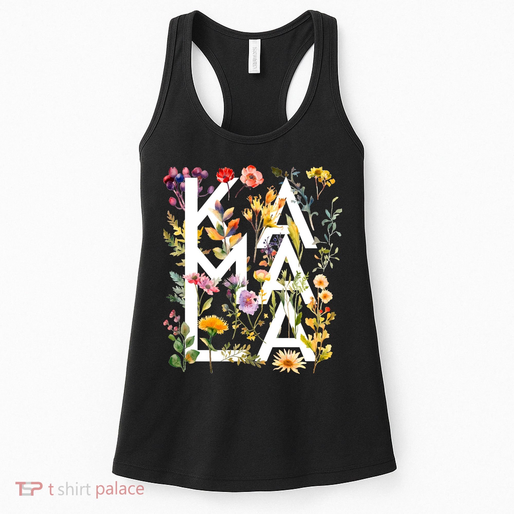Kamala Harris 2024 Election Floral Flowers Women's Tank Top