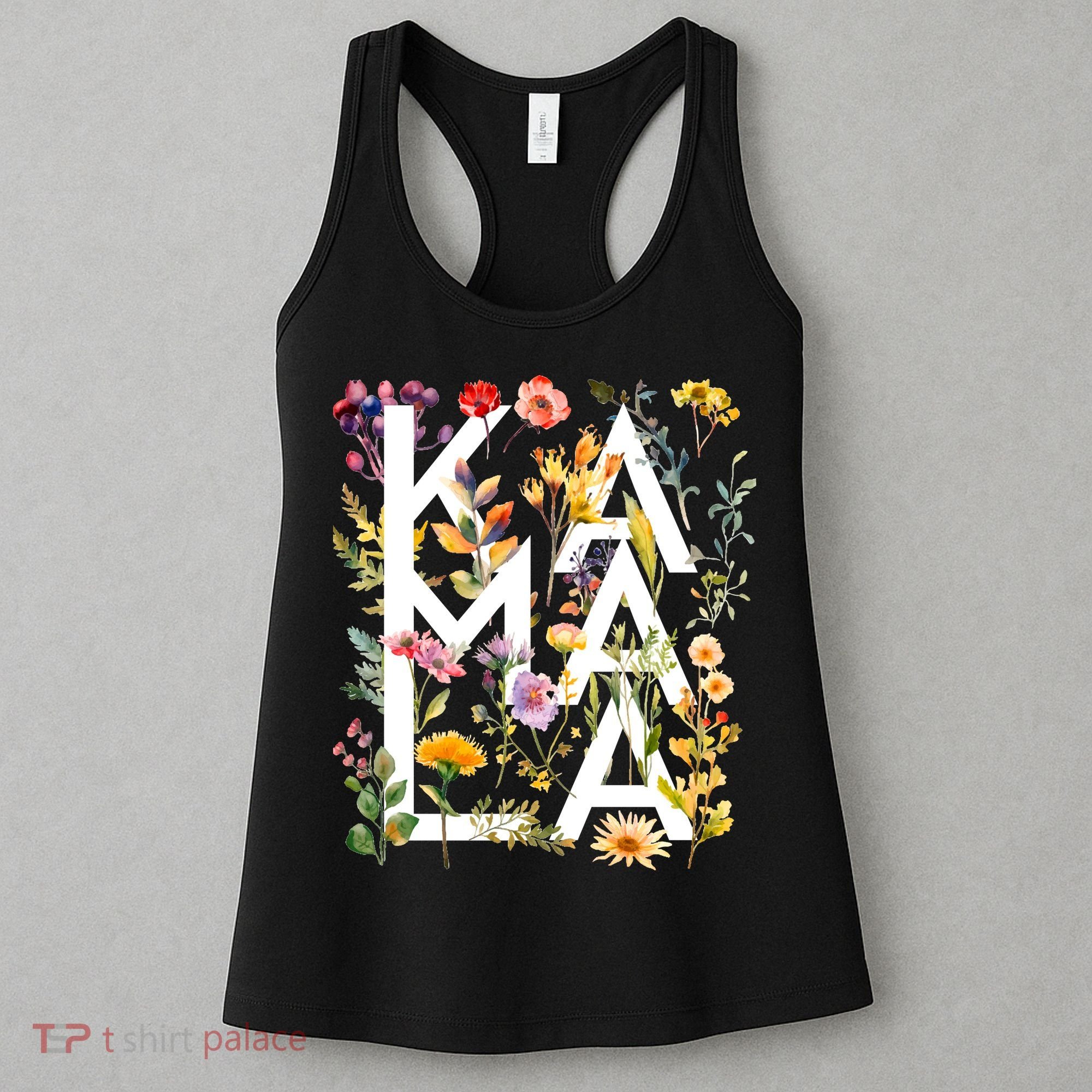 Kamala Harris 2024 Election Floral Flowers Women's Tank Top