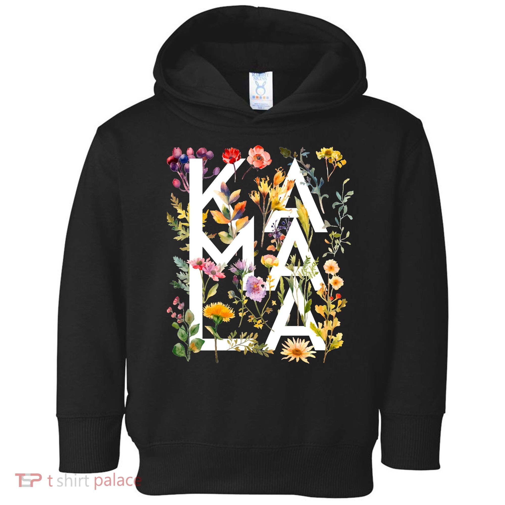 Kamala Harris 2024 Election Floral Flowers Toddler Hoodie
