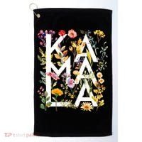 Kamala Harris 2024 Election Floral Flowers Golf Towel thumb 0