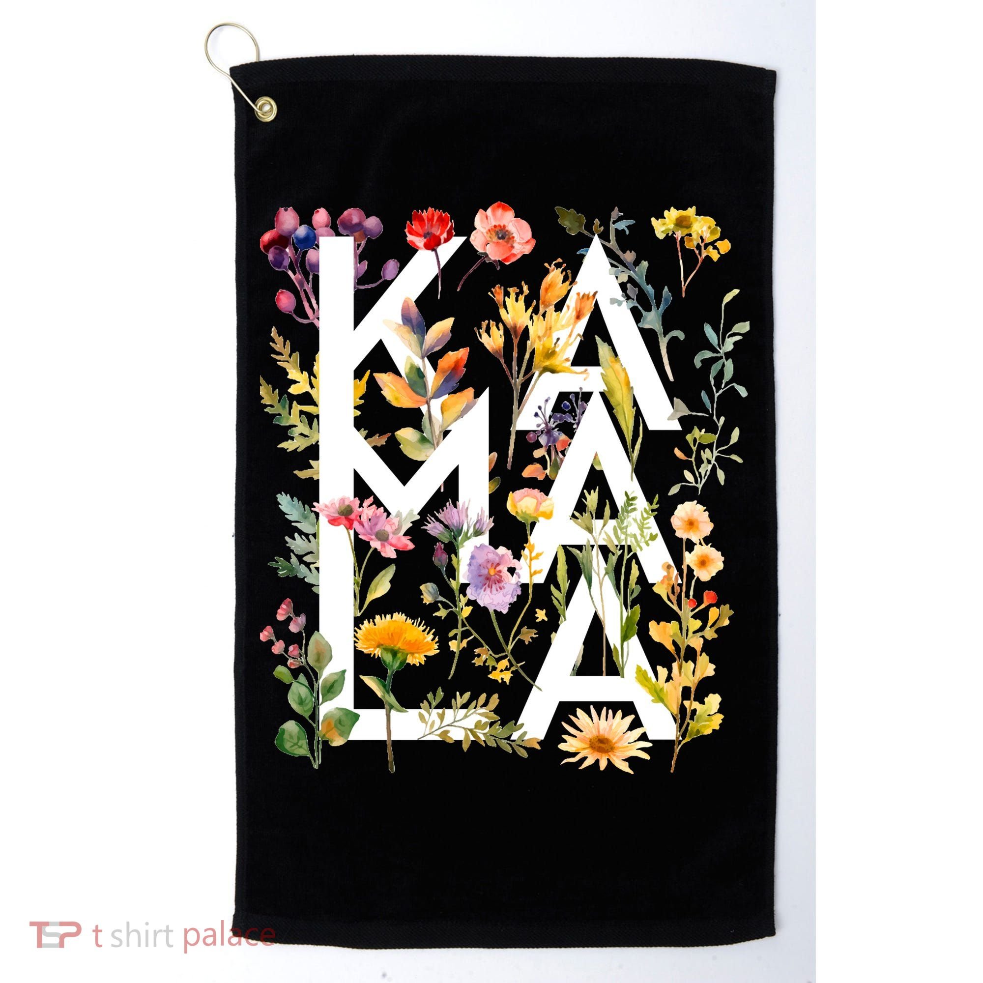 Kamala Harris 2024 Election Floral Flowers Golf Towel