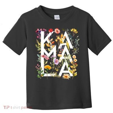 Kamala Harris 2024 Election Floral Flowers Toddler T-Shirt