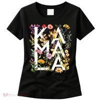 Kamala Harris 2024 Election Floral Flowers Women's T-Shirt thumb 0