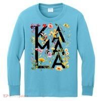 Kamala Harris 2024 Election Floral Flowers Kids Long Sleeve Shirt thumb 0