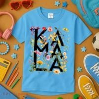 Kamala Harris 2024 Election Floral Flowers Kids T-Shirt thumb 3