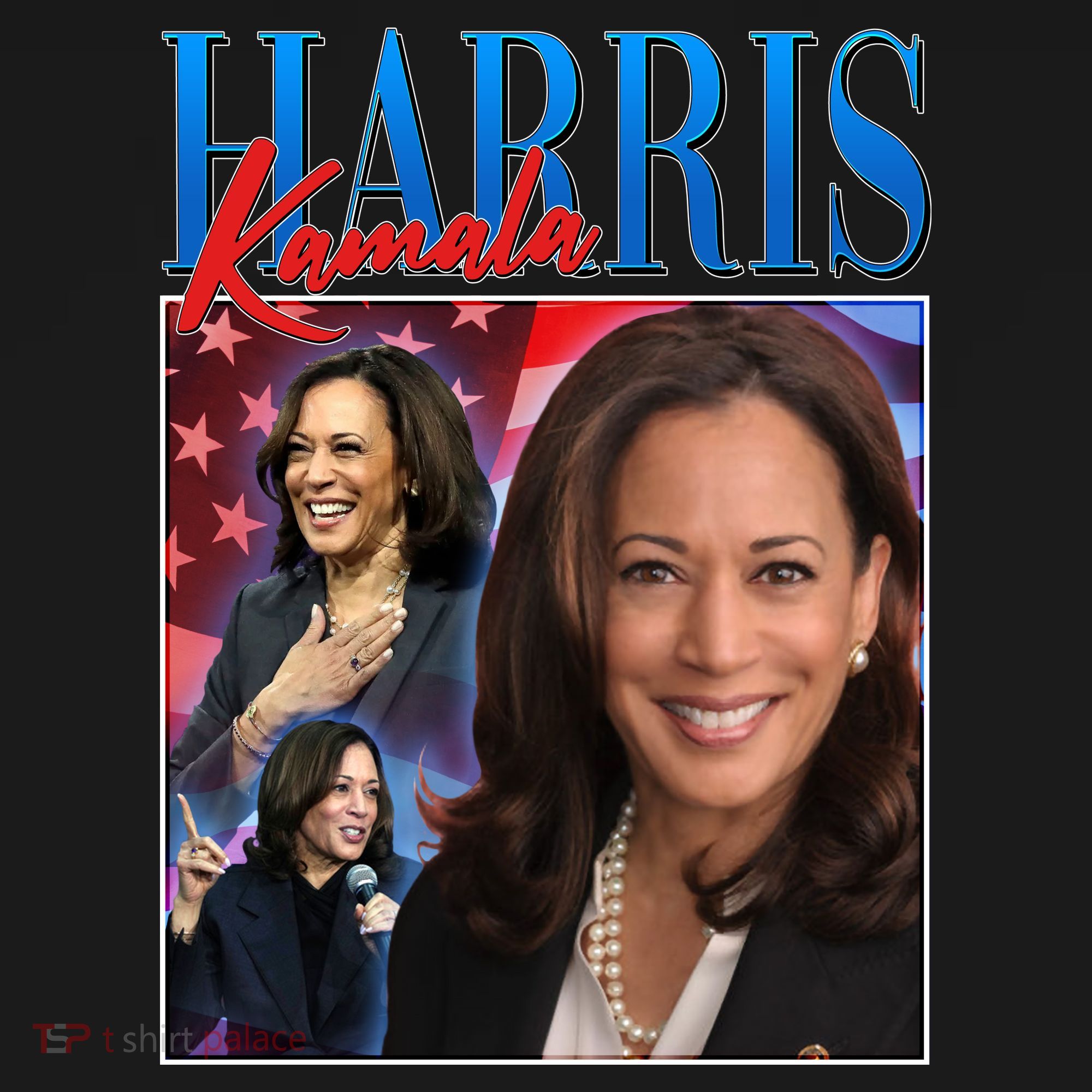 Kamala Harris 2024 Portrait Collage Bucket Hat