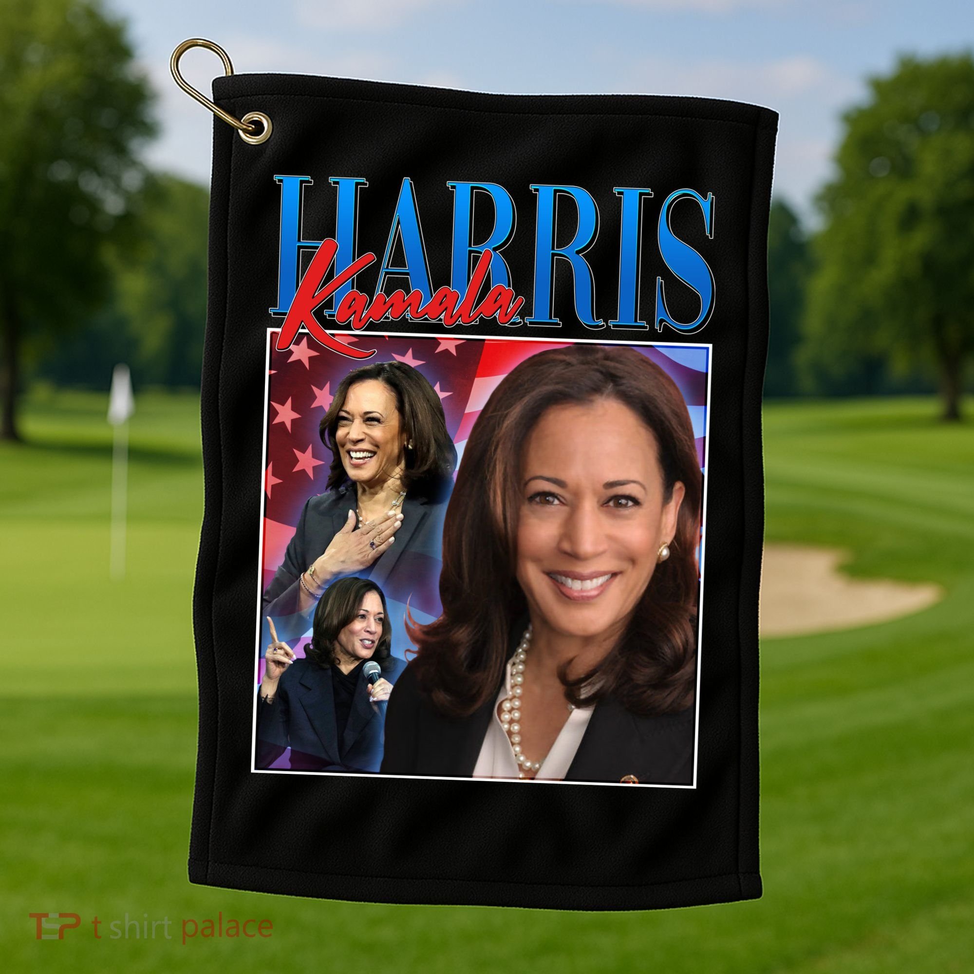 Kamala Harris 2024 Portrait Collage Golf Towel