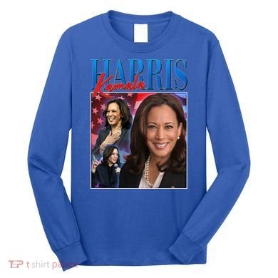 Kamala Harris 2024 Portrait Collage Long Sleeve Shirt