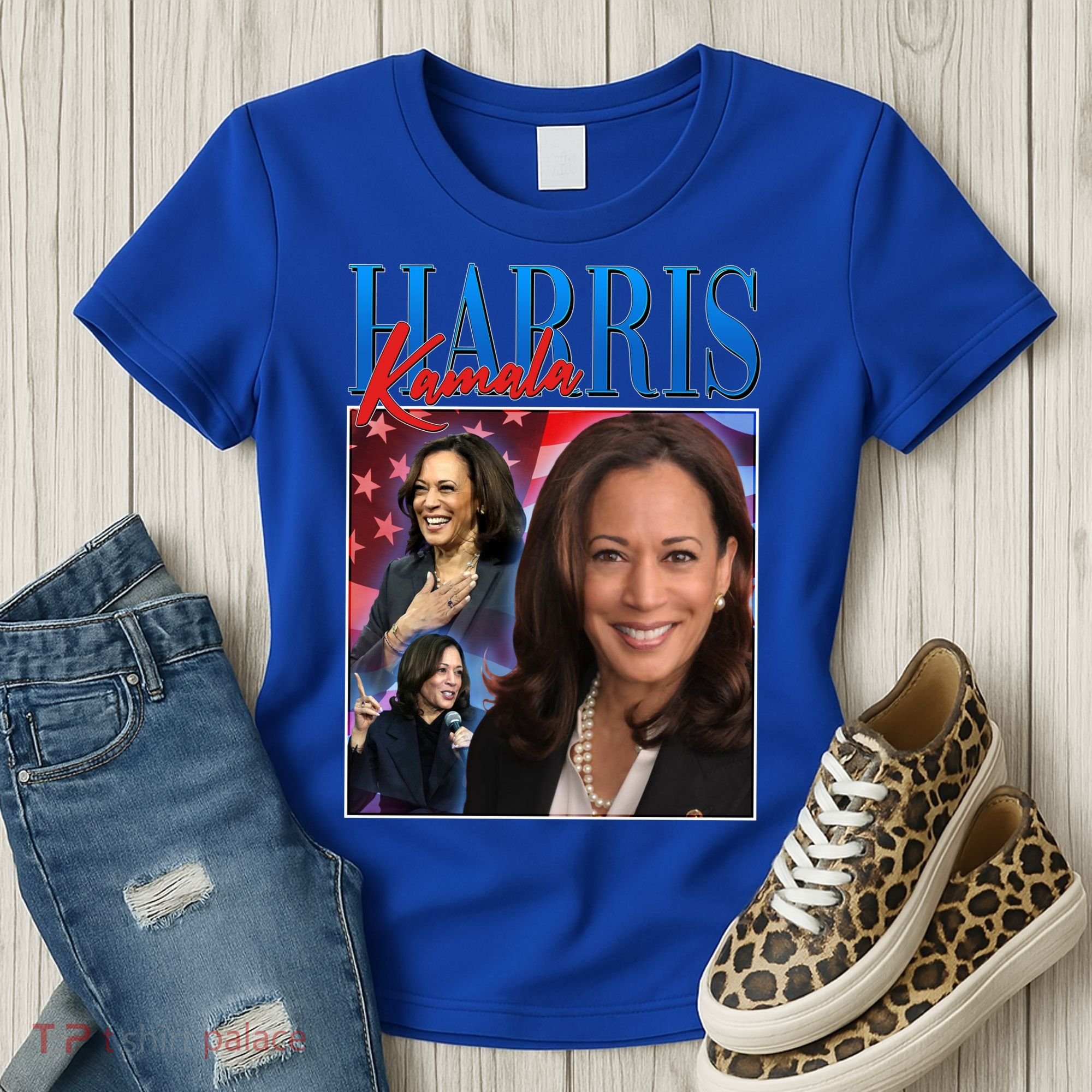 Kamala Harris 2024 Portrait Collage Women's T-Shirt