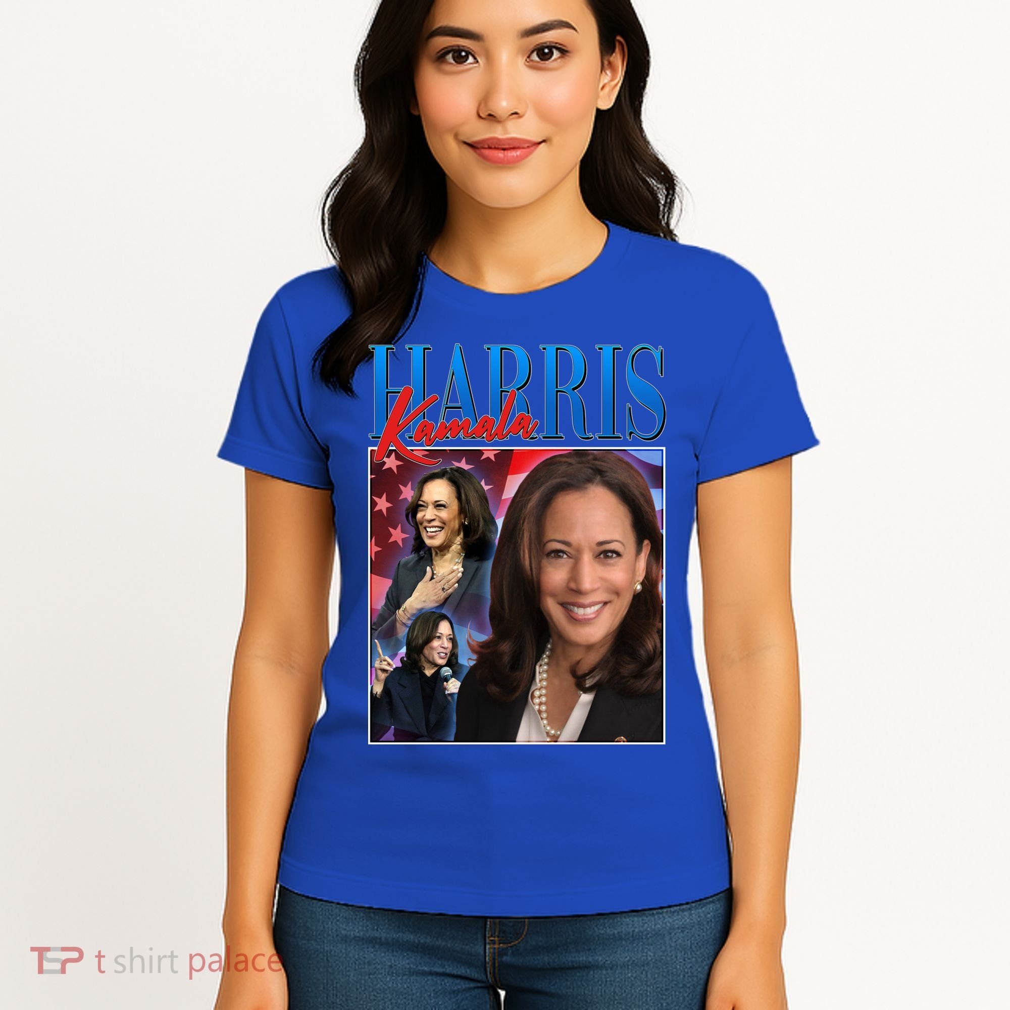 Kamala Harris 2024 Portrait Collage Women's T-Shirt
