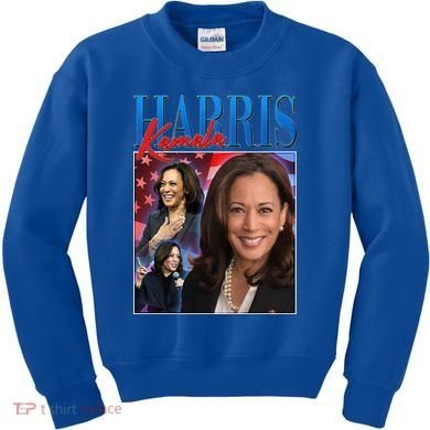Kamala Harris 2024 Portrait Collage Kids Sweatshirt