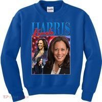 Kamala Harris 2024 Portrait Collage Kids Sweatshirt thumb 0