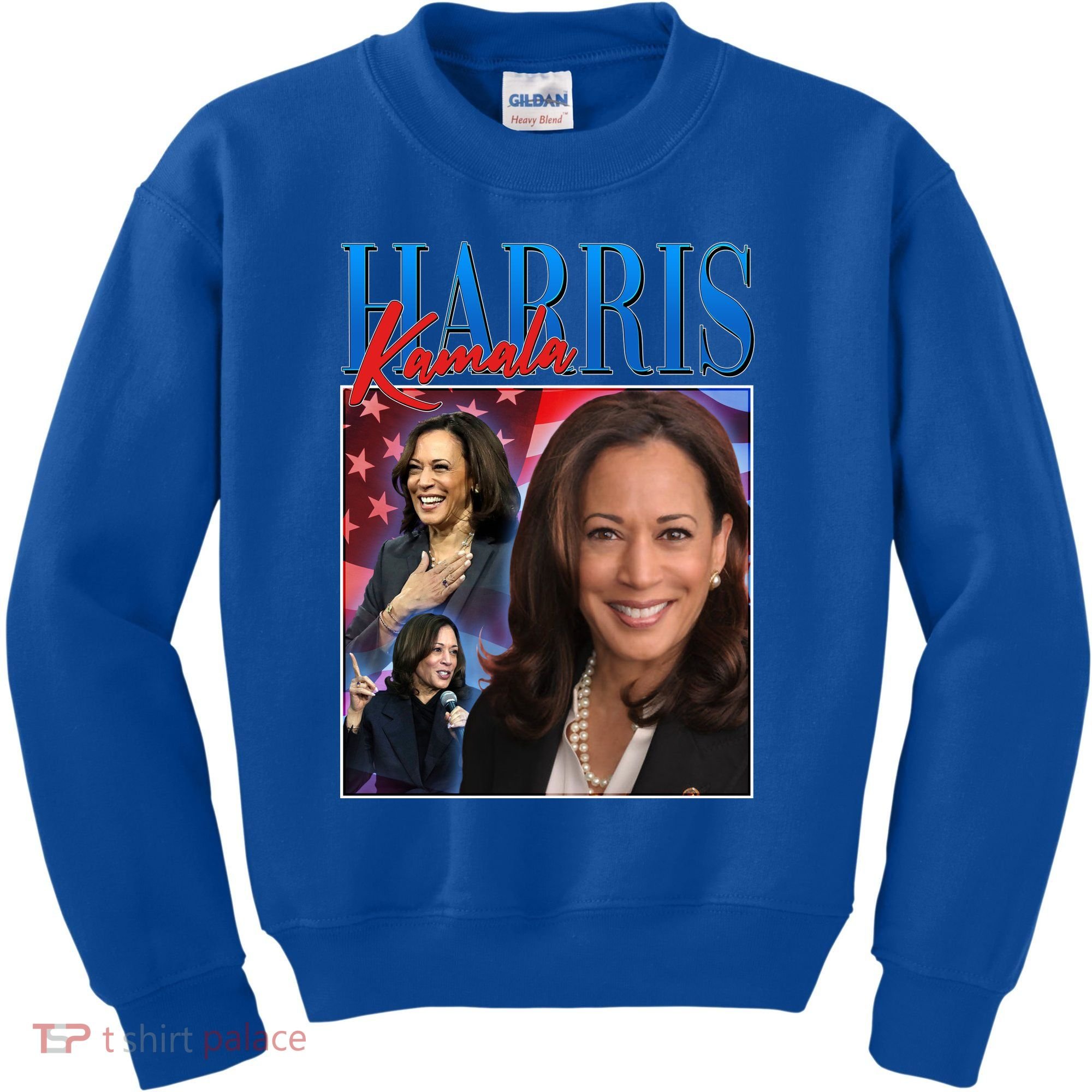 Kamala Harris 2024 Portrait Collage Kids Sweatshirt