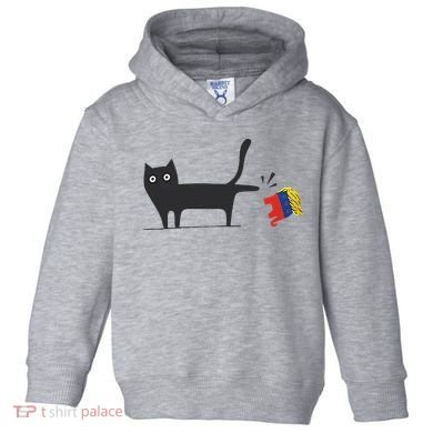 Kamala Harris 2024 Victory Black Cat Vs Gop Elephant Toddler Hoodie