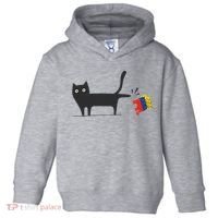 Kamala Harris 2024 Victory Black Cat Vs Gop Elephant Toddler Hoodie thumb 0