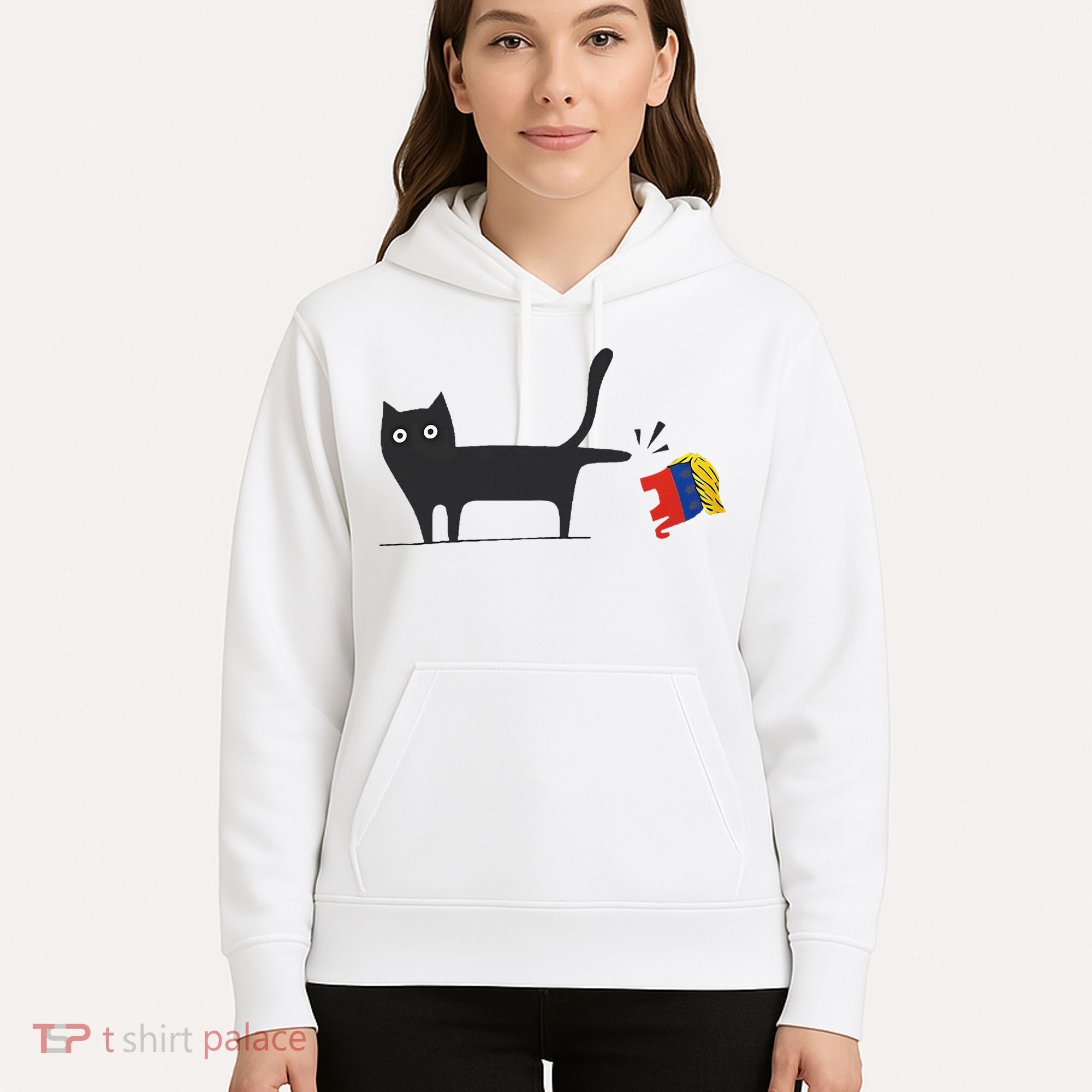 Kamala Harris 2024 Victory Black Cat Vs Gop Elephant Hoodie