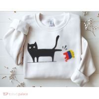 Kamala Harris 2024 Victory Black Cat Vs Gop Elephant Sweatshirt thumb 2