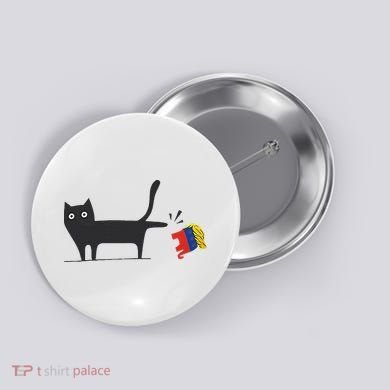 Kamala Harris 2024 Victory Black Cat Vs Gop Elephant Button