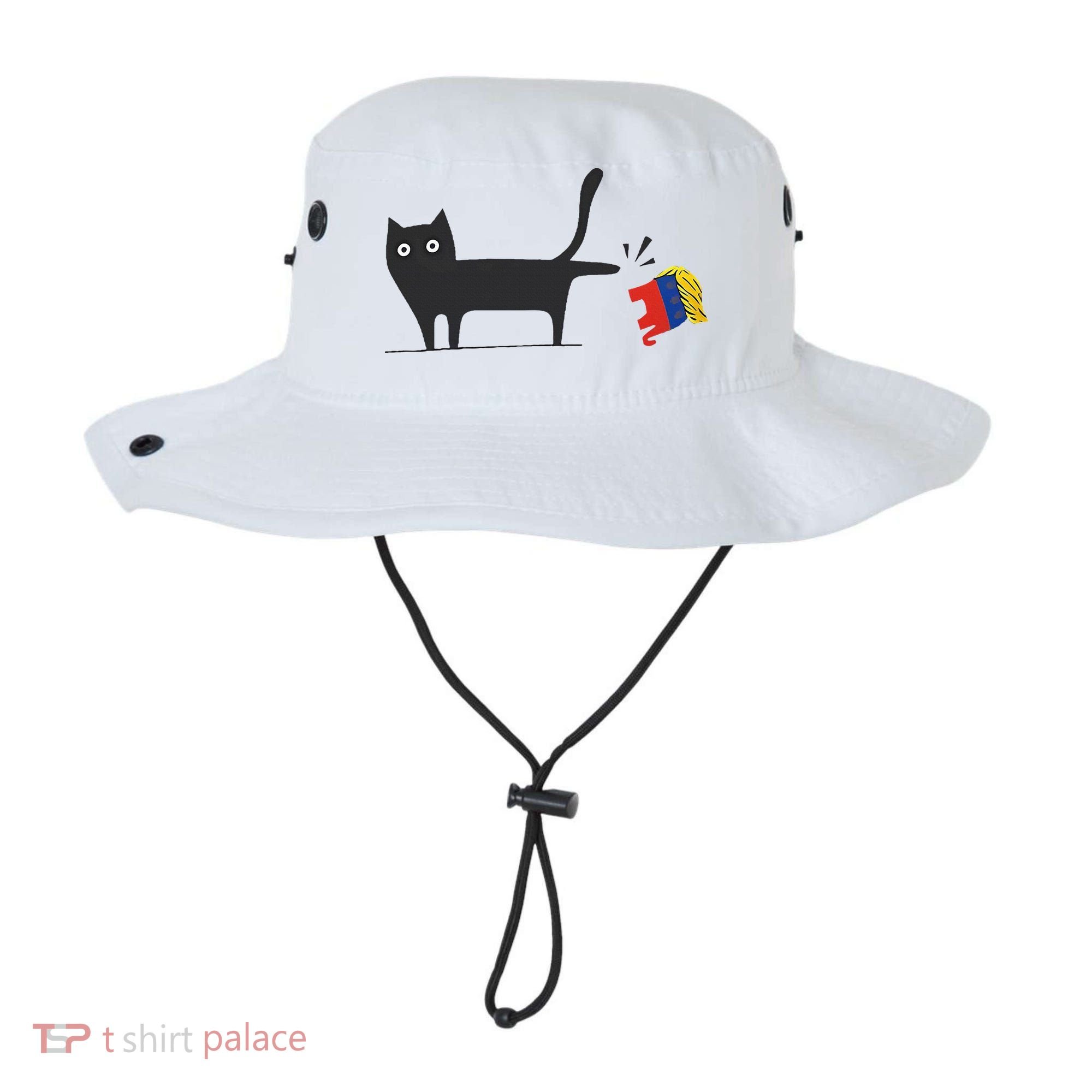 Kamala Harris 2024 Victory Black Cat Vs Gop Elephant Bucket Hat