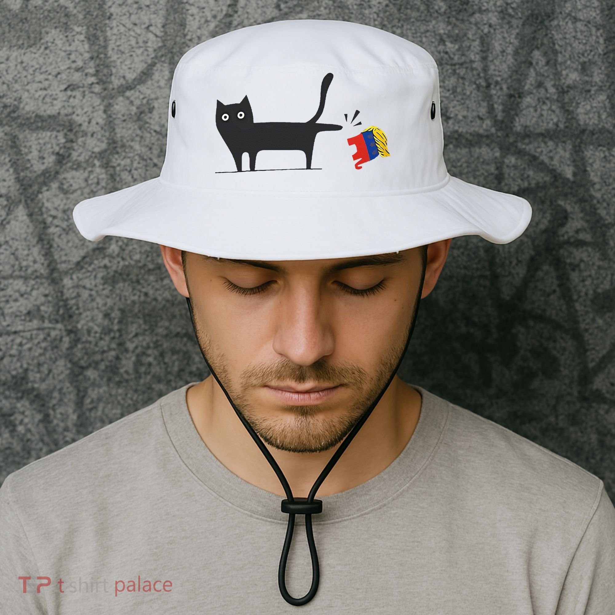 Kamala Harris 2024 Victory Black Cat Vs Gop Elephant Bucket Hat