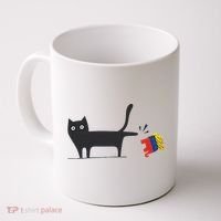 Kamala Harris 2024 Victory Black Cat Vs Gop Elephant Coffee Mug thumb 0