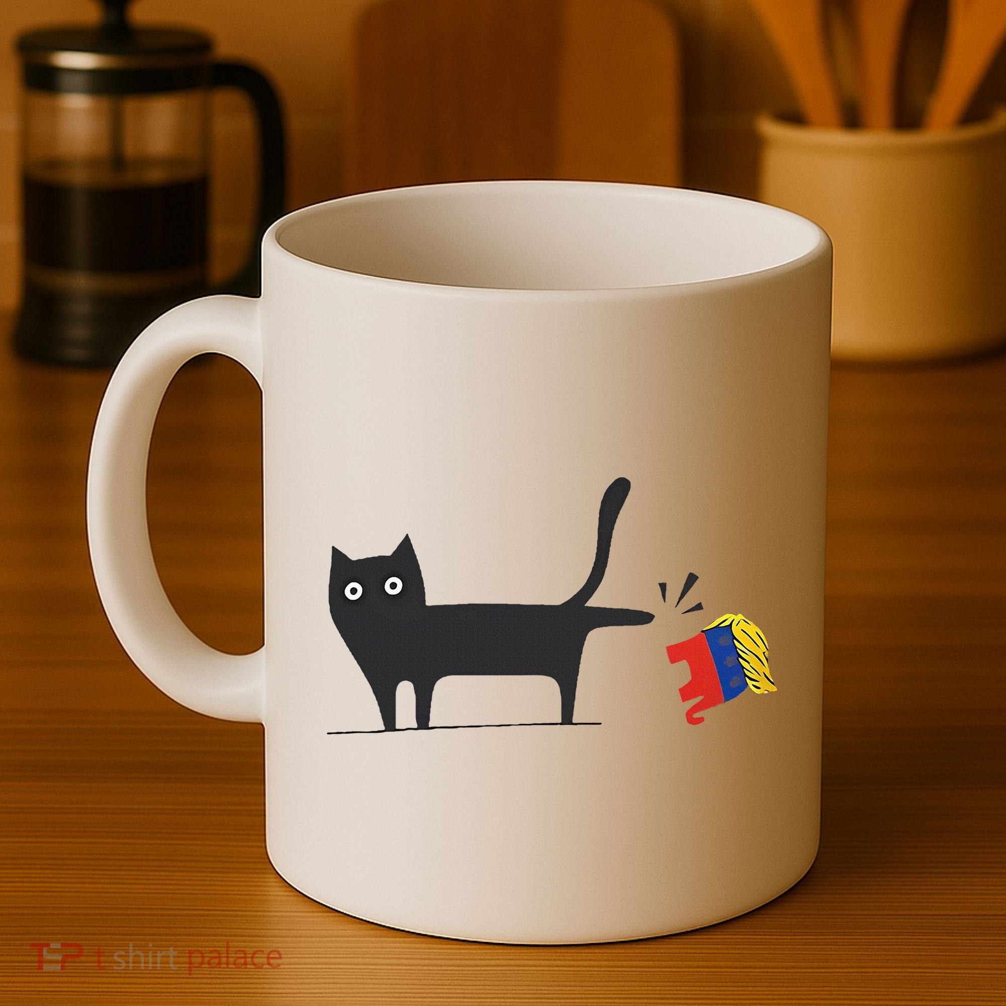 Kamala Harris 2024 Victory Black Cat Vs Gop Elephant Coffee Mug
