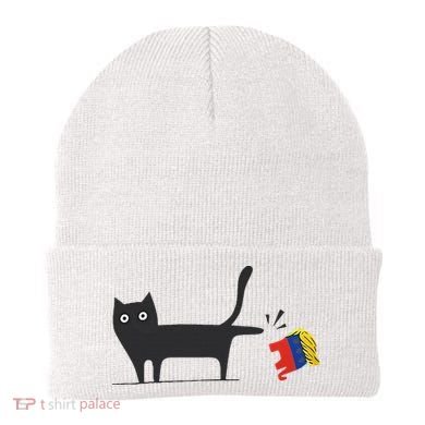 Kamala Harris 2024 Victory Black Cat Vs Gop Elephant Beanie