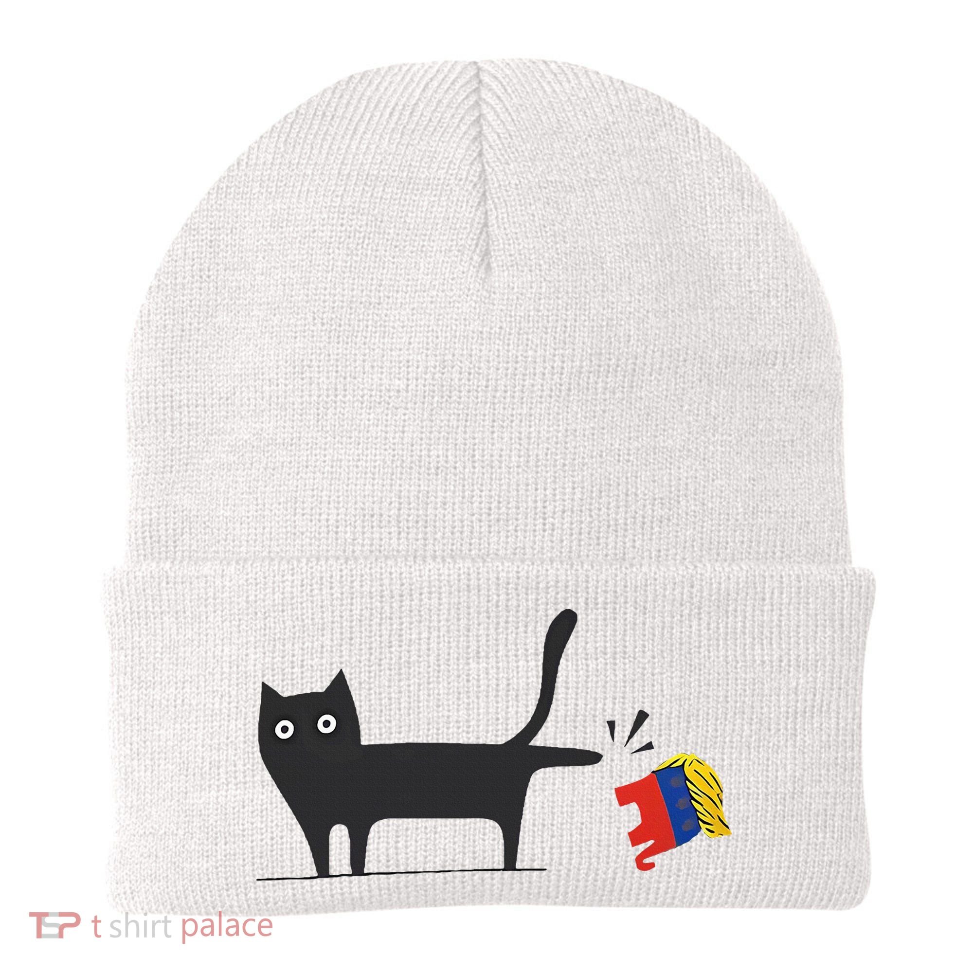 Kamala Harris 2024 Victory Black Cat Vs Gop Elephant Beanie