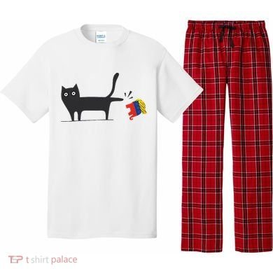 Kamala Harris 2024 Victory Black Cat Vs Gop Elephant Pajama Set
