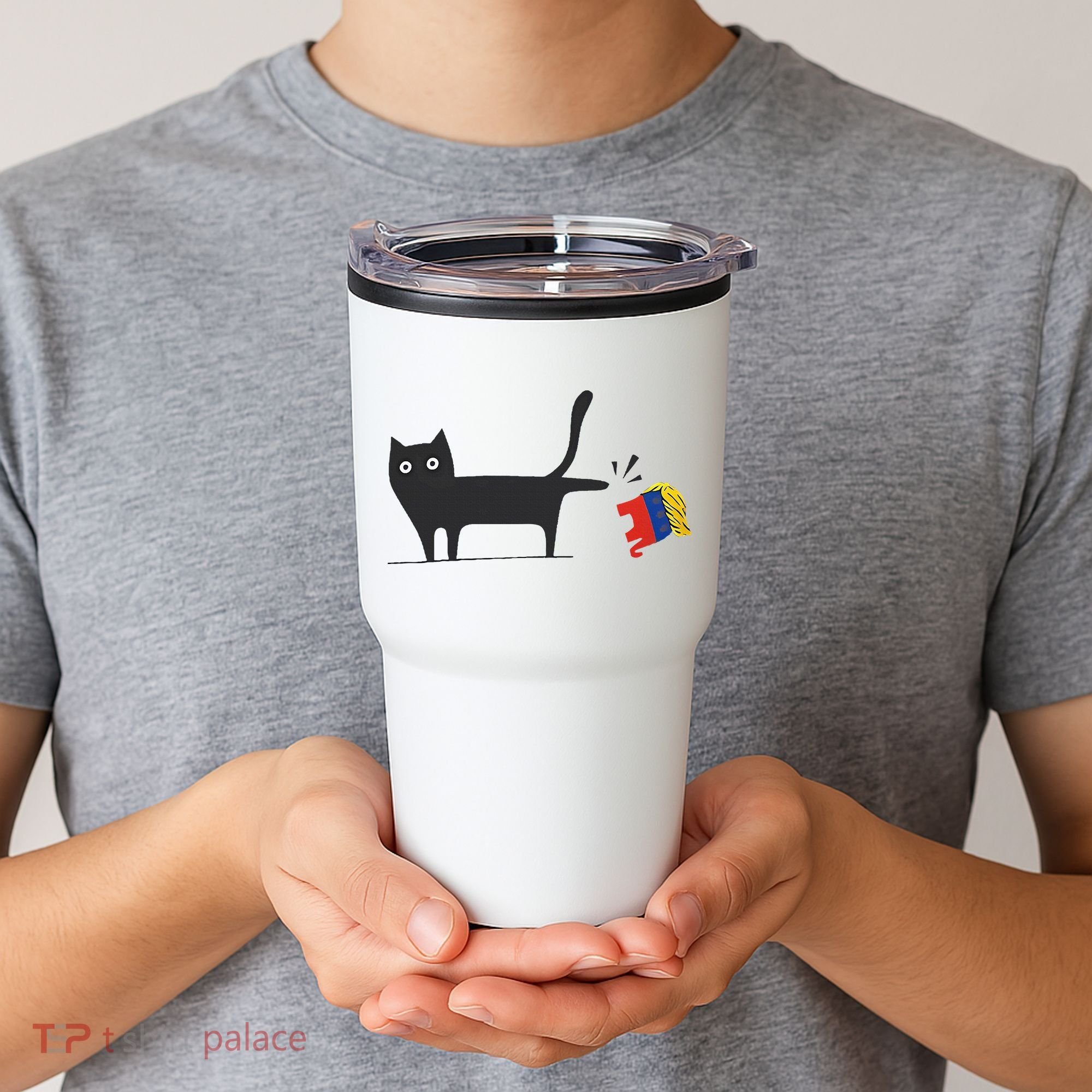 Kamala Harris 2024 Victory Black Cat Vs Gop Elephant Tumbler