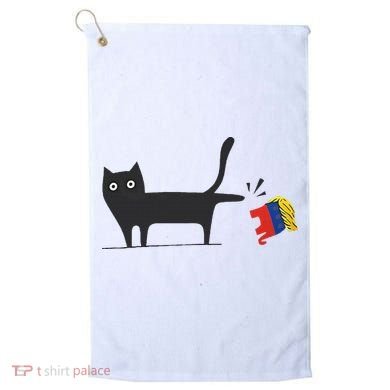 Kamala Harris 2024 Victory Black Cat Vs Gop Elephant Golf Towel