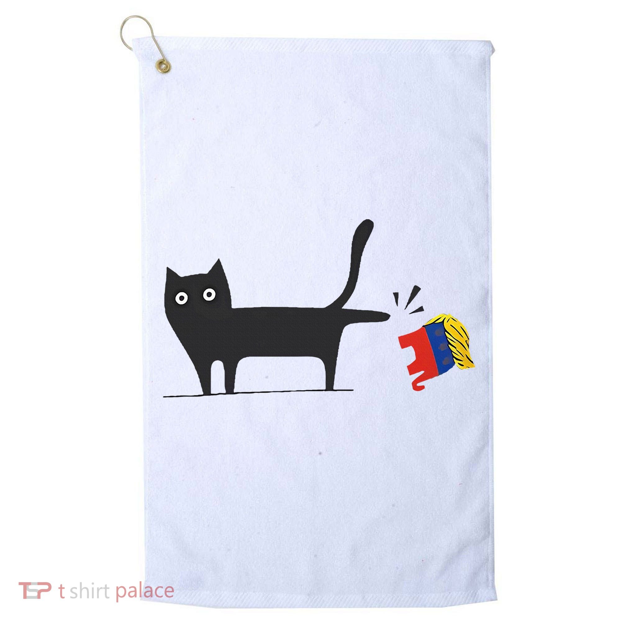 Kamala Harris 2024 Victory Black Cat Vs Gop Elephant Golf Towel